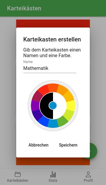 Karteikasten in App erstellen